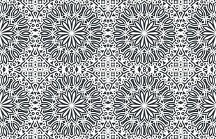 Flat mandala seamless pattern template vector