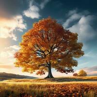 Autumn tree high quality high quality ai generated image photo