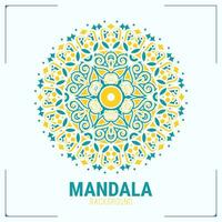 Colorful mandalas with line shapes vector