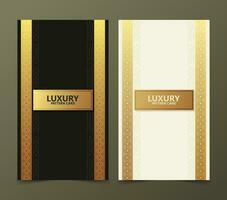 elegant gold pattern card design vector