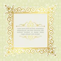 Luxury calligraphy ornament frame line design vector