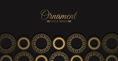 Luxury gold border pattern background vector