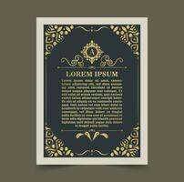 Luxury calligraphy ornament frame line design vector