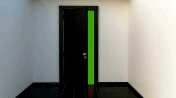 Zimmer Tür Öffnung mit Grün Bildschirm Animation, Tür Öffnung Chroma Schlüssel video