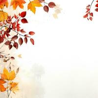 Autumn tree and leaf with white background high quality ai generated image photo