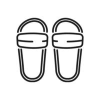 slippers icon vector in line style