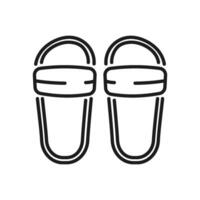 zapatillas icono vector en línea estilo