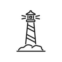 lighthouse vector icon in line style