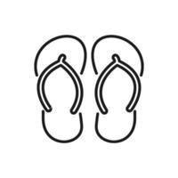 flip flops icon vector in line style