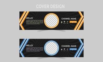 Corporate social cover and banner thumbnail template design for your channel. vector
