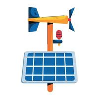 Trendy Weather Station vector