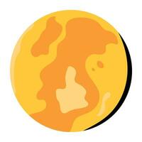 Trendy Yellow Moon vector