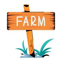 Trendy Farm Sign vector