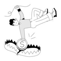 Trendy Economic Scam vector