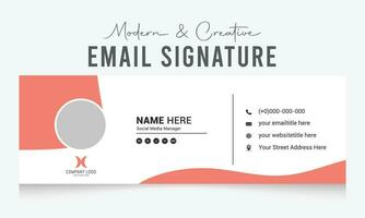 modern and creative email signature template design vector