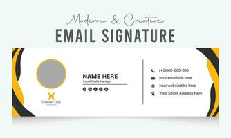 modern and creative email signature template design vector