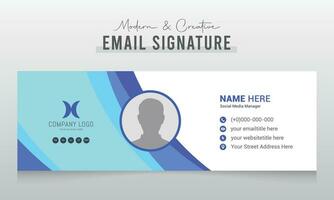 Corporate Modern and Creative Email Signature Design Template vector