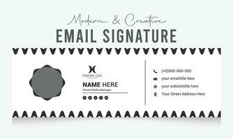 modern and creative email signature template design vector