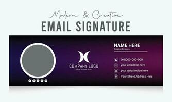 modern and creative email signature template design vector