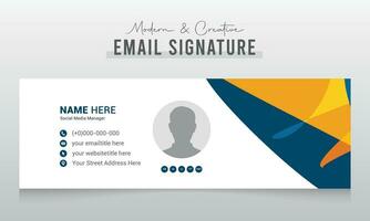 Corporate Modern and Creative Email Signature Design Template vector