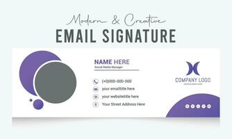 modern and creative email signature template design vector