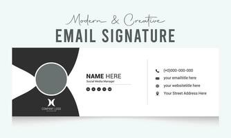 modern and creative email signature template design vector