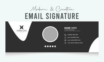 modern and creative email signature template design vector