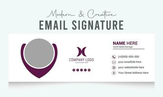 modern and creative email signature template design vector