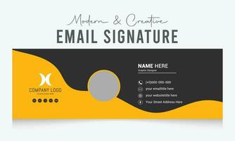 modern and creative email signature template design vector