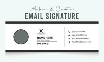 modern and creative email signature template design vector