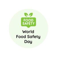 Ensuring Deliciously Safe Meals, Food Safety Day vector