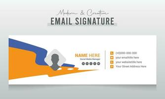 Corporate Modern and Creative Email Signature Design Template vector