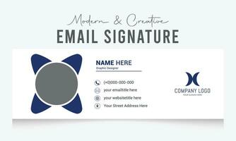 modern and creative email signature template design vector