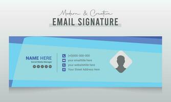 Corporate Modern and Creative Email Signature Design Template vector