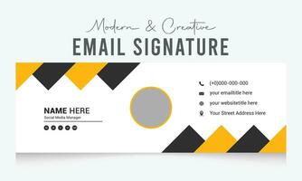 modern and creative email signature template design vector