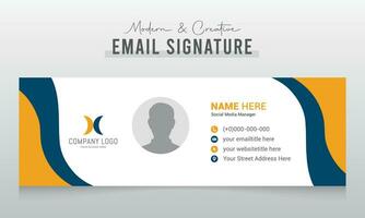 Corporate Modern and Creative Email Signature Design Template vector