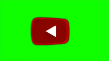 3D YouTube rotating logo chroma key video