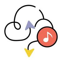 Trendy Cloud Song vector