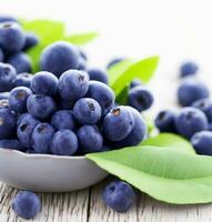 Fresh Blueberries in a bowl photo