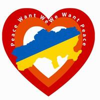 Pray for peace Ukraine concept of Love. vector