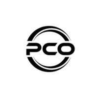 PCO logo diseño, inspiración para un único identidad. moderno elegancia y creativo diseño. filigrana tu éxito con el sorprendentes esta logo. vector