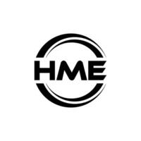 hme logo diseño, inspiración para un único identidad. moderno elegancia y creativo diseño. filigrana tu éxito con el sorprendentes esta logo. vector