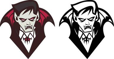 vampire character vector illustration, evil monster , Dracula , zombie , beast, bat flat style stock vector image