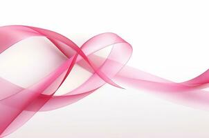 Breast cancer ribbon. Breast Cancer Awareness day. Generative AI photo