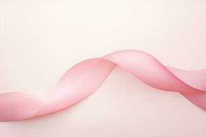 Breast cancer background. pink ribbon. Generative AI photo