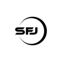sfj logo diseño, inspiración para un único identidad. moderno elegancia y creativo diseño. filigrana tu éxito con el sorprendentes esta logo. vector