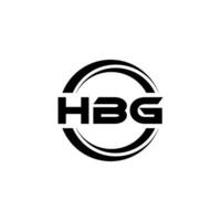 hbg logo diseño, inspiración para un único identidad. moderno elegancia y creativo diseño. filigrana tu éxito con el sorprendentes esta logo. vector