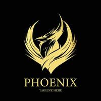 diseño de logo de phoenix vector
