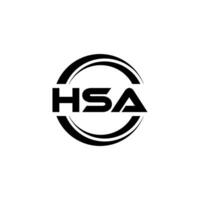 hsa logo diseño, inspiración para un único identidad. moderno elegancia y creativo diseño. filigrana tu éxito con el sorprendentes esta logo. vector