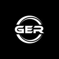 GER Logo Design, Inspiration for a Unique Identity. Modern Elegance and Creative Design. Watermark Your Success with the Striking this Logo. vector